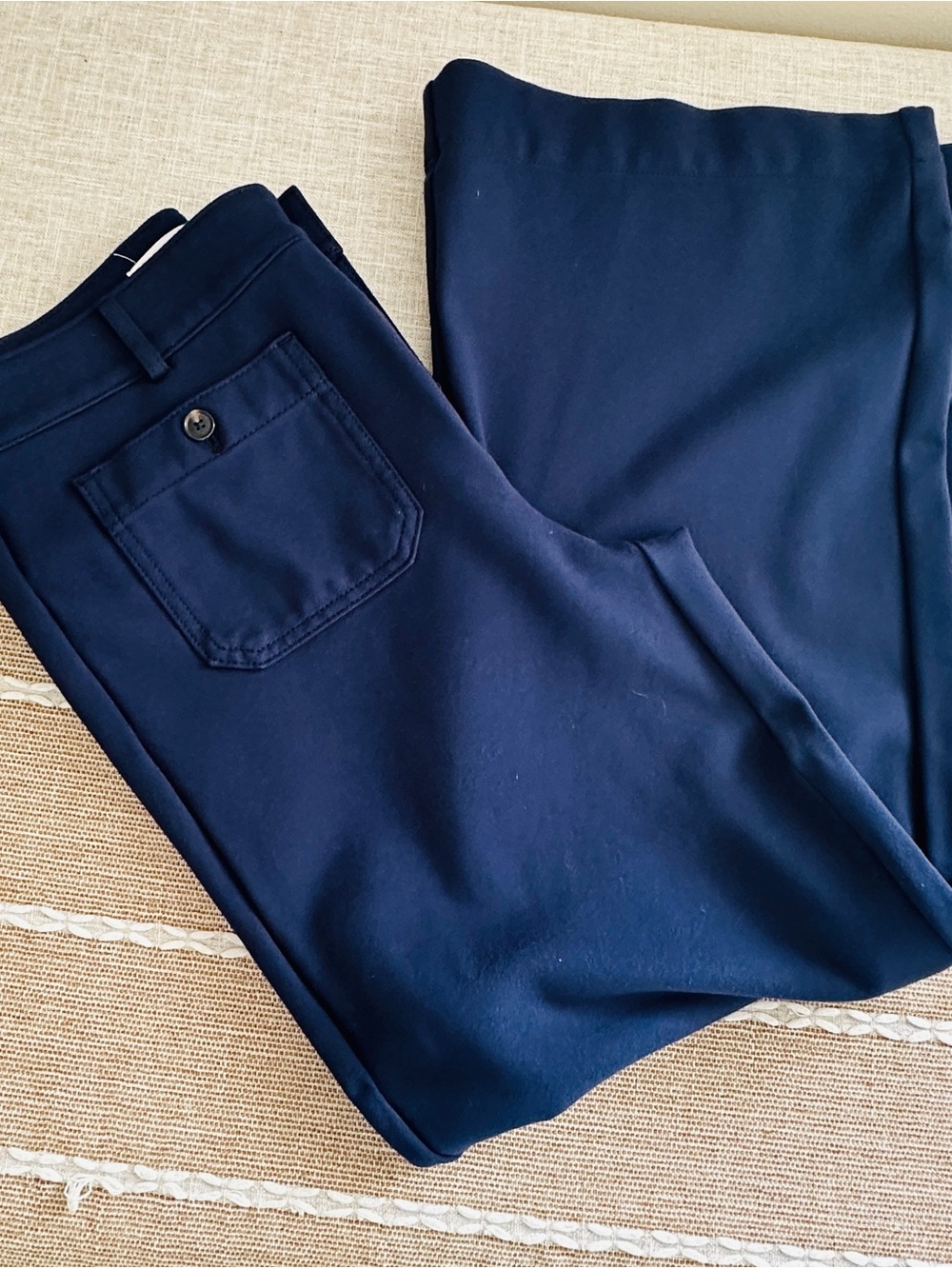 LOFT Palmer Scuba Navy Boot Cut Pants
